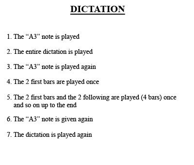 1 voice melodic dictations  1/3