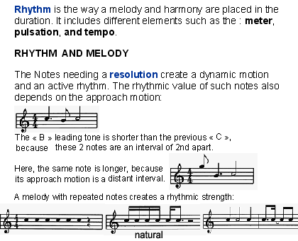 Rhythm and melody