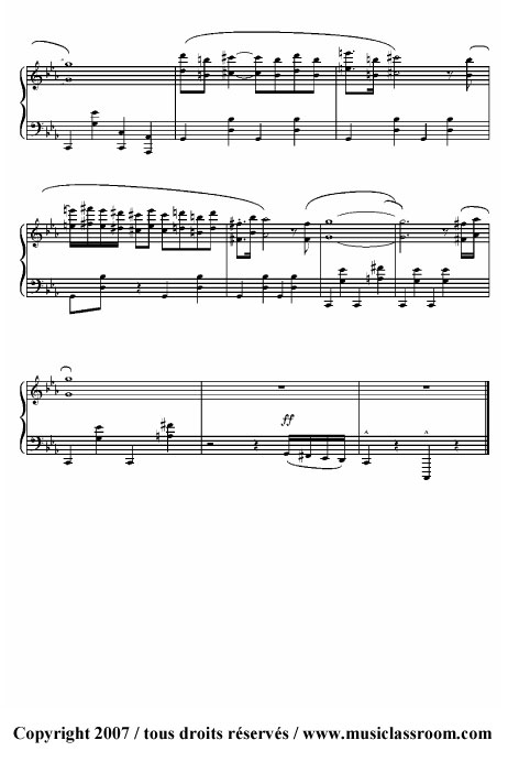 thème de musique de film pour piano facile