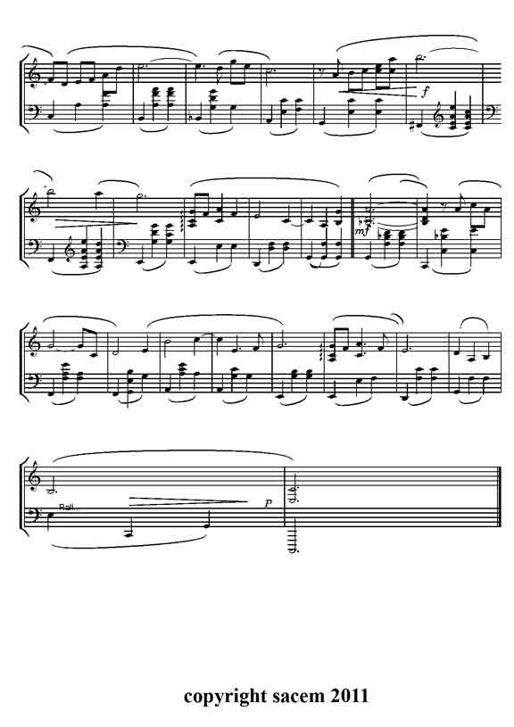 thème de musique de film pour piano facile
