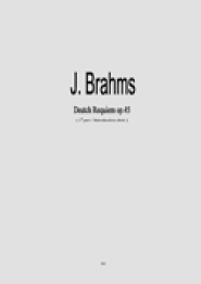 Brahms - Requiem allemand