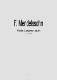 Mendelssohn - Concerto violon op64