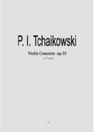 Tchaikowsky - Concerto violon op35