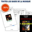 Toutes les bases de la musique ! Collection 10 Livres + 10 Dvd + 1 dvd piano jazz offert ! (METHODE EN FRANCAIS)