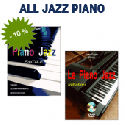 All JAZZ PIANO ! 2 books + dvd + cd ! Method + pieces & improvisations