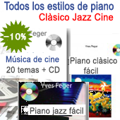 TODOS LOS ESTILOS DEL PIANO : Jazz - Clàsico - Cine / 3 libros + 3 CD / 70 piezas