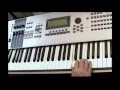 The scale on piano
